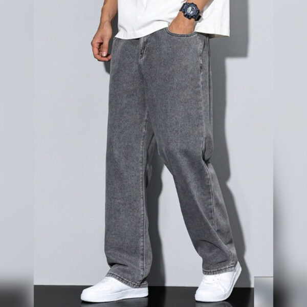 UrbanEase Relaxed Fit Washed Grey Jeans