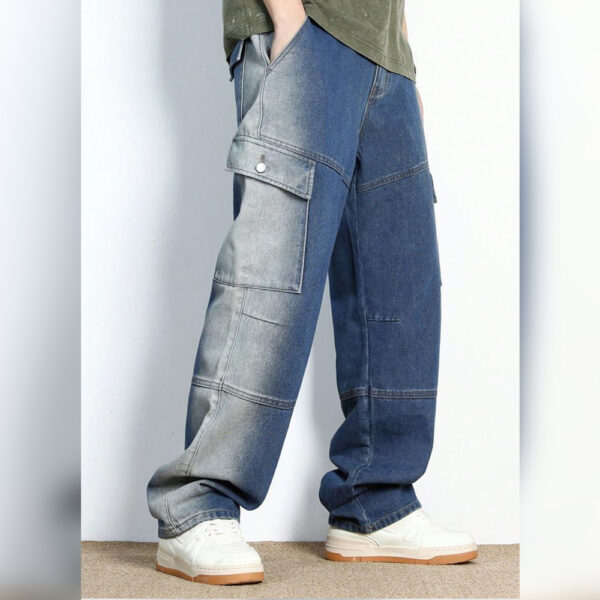 Dual-Tone Utility Cargo Jeans