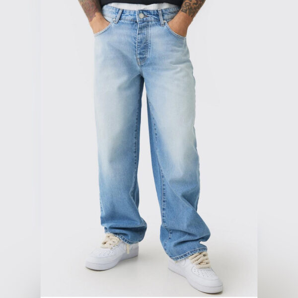 Classic Loose Fit Light Wash Jeans